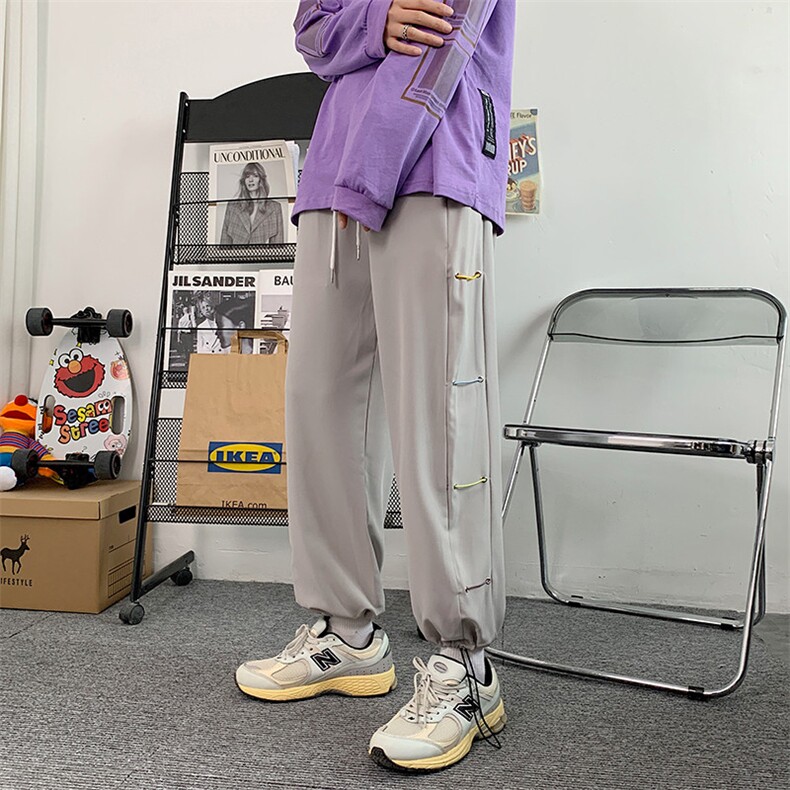 侧边小众设计感卫裤秋2023新款潮流宽松百搭ins港风裤K1217-P32,男装休闲裤,星座512-2