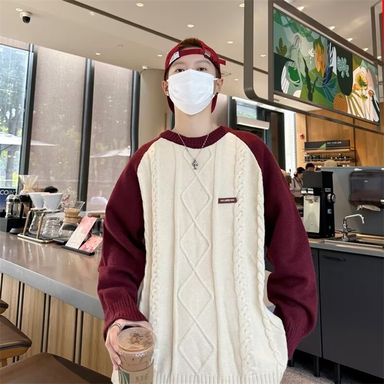 毛衣春秋款设计感日系慵懒温柔风港味复古chic开衫针织外套,男装针织衫/毛衣,星座716-4