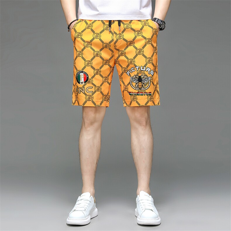 C2333505钱塘2020-2夏季新款男士印花薄款休闲裤时尚短裤P49,男装休闲裤,钱塘207-2