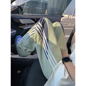 2024夏季新款三条杠速干宽松直筒休闲裤B315-K24160-特p30控58图片