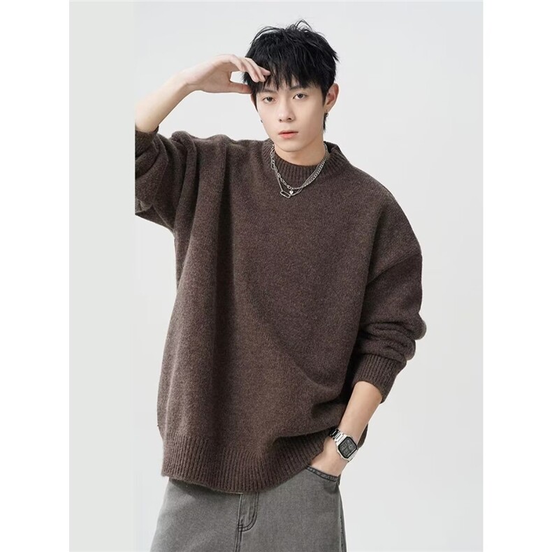 针织衫套头潮流加厚打底衫韩版秋冬男士宽松毛衣MZ1041-P50,男装T恤,星座412-3