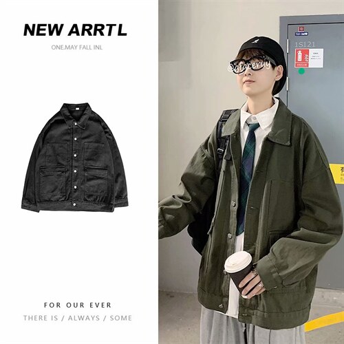 春秋ins日系多口袋工装夹克港风原宿宽松bf百搭休闲外套WT577-p60,男装夹克,星座1008-1