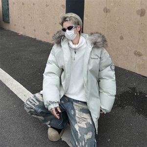 潮牌毛领派克服男冬季宽松保暖棉衣加厚休闲棉服外套 HY560-P108图片