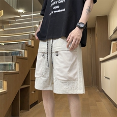 港风工装休闲裤高街五分裤宽松沙滩裤直通短裤DK209P32，男装休闲裤，星座1204-3