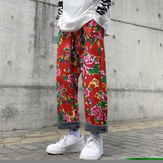 K203高质量男女大码花裤子可束脚休闲运动团队裤潮哈伦裤表演舞蹈，男装休闲裤，星座115A(原星座507）