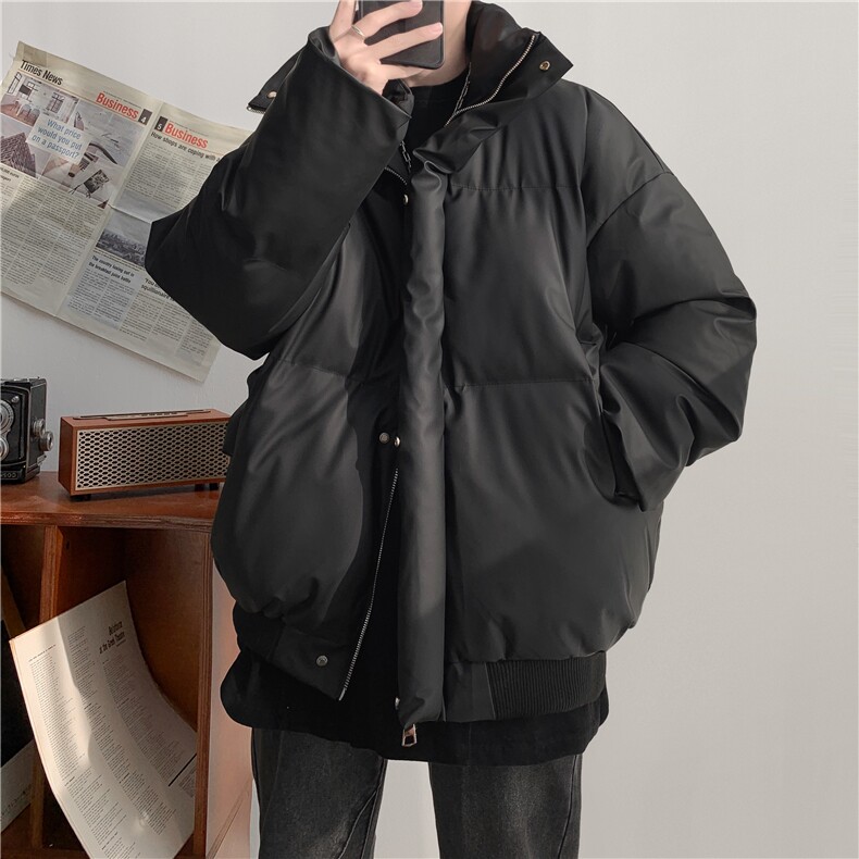 得物品质冬季纯色宽松面包服情侣保暖立领男女款棉衣外套特P80,男装棉衣,星座215-2（原311A-2）