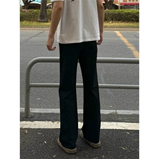 黑色弯刀西裤男款夏季直筒修身显瘦裤子高级感小众质感微喇休闲裤，男装西裤，星座203-6(原电商259)