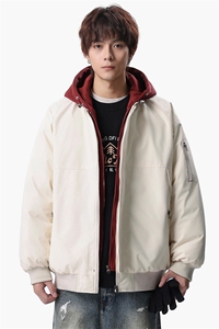 新款冬季大码羽绒棉服棉袄连帽假两件韩版宽松外套A436-2583-P95图片