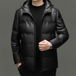 BG-W2808冬季男士海宁真皮羽绒服绵羊皮夹克羽绒内胆百搭外套