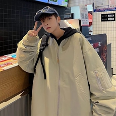 2023港风文艺长袖夹克男春秋宽松潮流棒球服，男装夹克，星座716-4