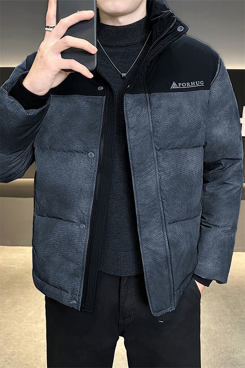店主风2025年新款时尚立领扎染潮流保暖羽绒服男A236-G23-P195,男装羽绒服,电商A236
