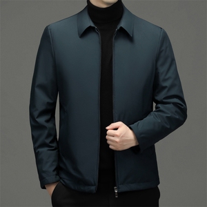 2023新款冬季中年爸爸装商务休闲上衣男士厚款保暖羽绒服外套男装图片