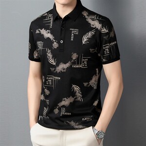 POLO衫男上衣半袖男装衣服男士体恤衫T恤潮牌休闲翻领爸爸短袖男图片