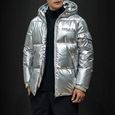 2021冬季新日系马切达大码男亮面包服保暖连帽棉衣棉袄M737-P75，男装棉衣，电商A001