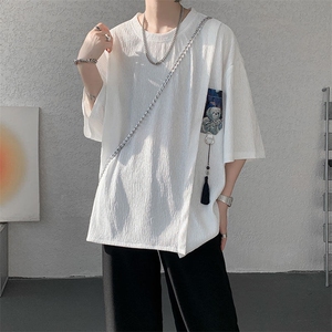 T10121-特批30 控58 百搭小熊吊坠冰丝短袖T恤夏季新款高品质大码图片