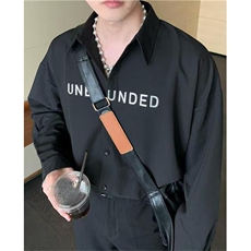 痞帅衬衫男高级感发型师潮牌男装白衬衣那不勒斯外套C71，男装衬衫，星座1116A（原606A-3）