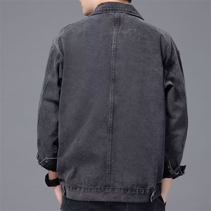 1506-1/NG101/P54牛仔外套建筑工人耐磨多口袋工装夹克男外图片