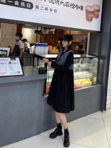 秋装新款 两件套连衣裙，女装连衣裙，衣布社R