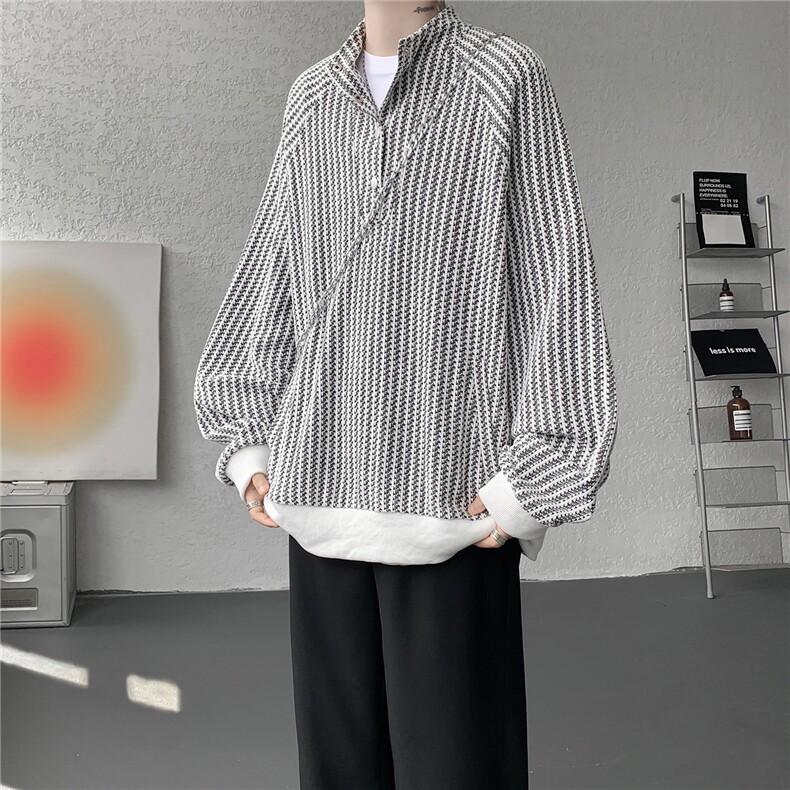 WY5546-P40特M-5XL大码微立领经典鱼骨纹排口卫衣,男装卫衣,电商D232