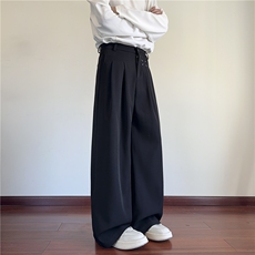 抖音品质春季新款高级垂坠感宽松休闲西裤B315-K25673-p65控88，男装西裤，电商B315