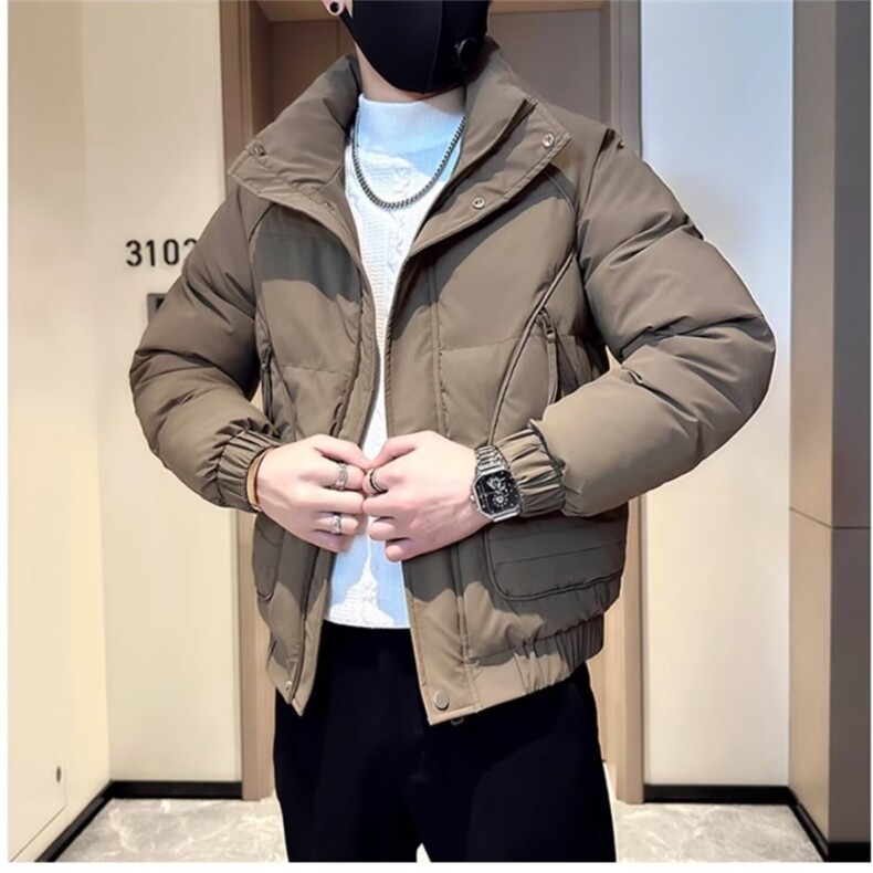 网络图现货潮牌韩版冬季男士立领加厚保暖短款羽绒棉服JM611-P78,男装棉衣,星座715-7