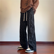 抖音品质秋季新款褶皱灯芯绒宽松伞兵裤B315-K24304-特p35控68，男装休闲裤，电商B315