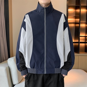 2025新款现货小米格撞色夹克男立领上衣外套DSA157B-J1571-P70图片