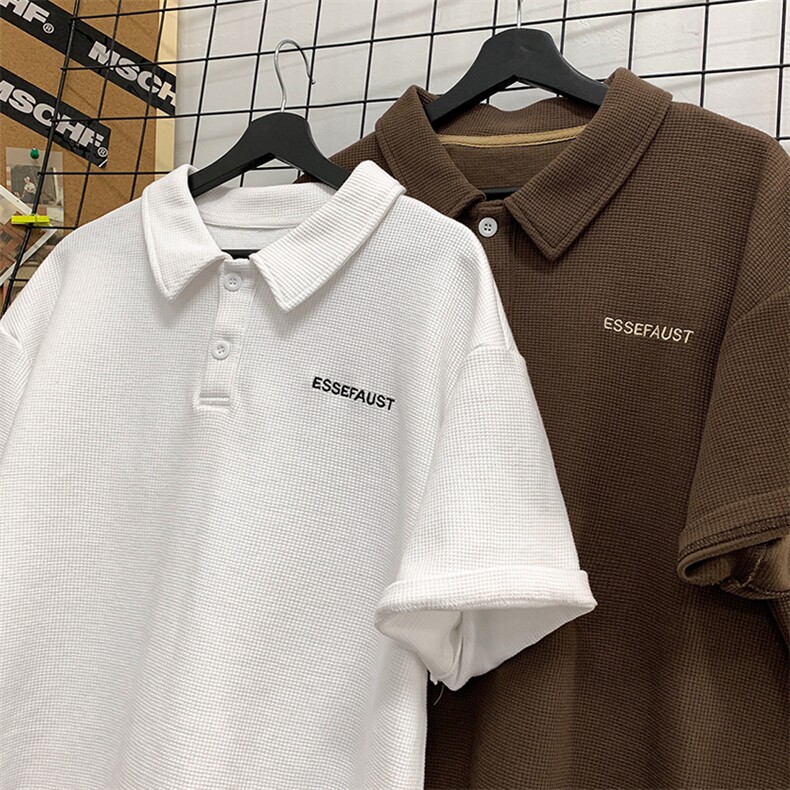 7个高点击华夫格刺绣翻领polo衫短袖男T恤X416b-1-DT508-P40限58,男装T恤,星座416B-1