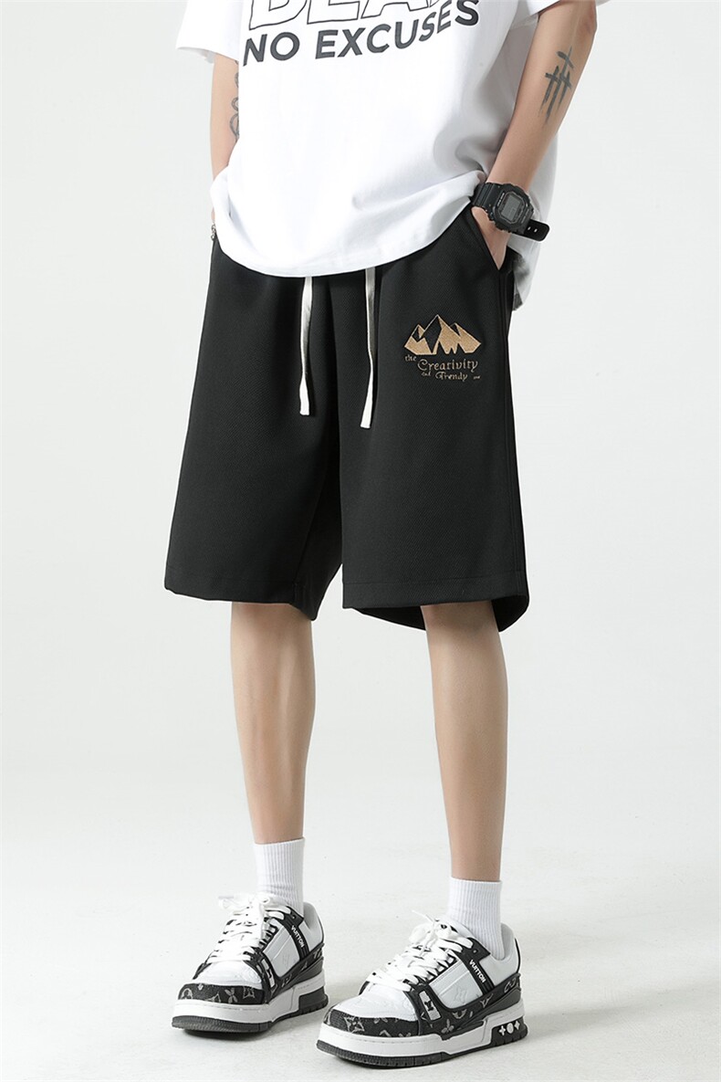 高品质潮流休闲短裤宽松大码五分裤A161-D9122-P35,男装休闲裤,电商A161