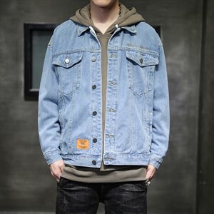 工装牛仔上衣外套男士夹克韩版潮流2021新款DS490T图片