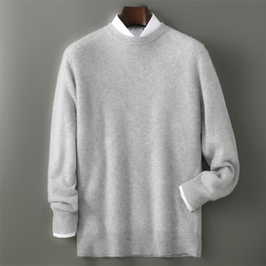 2025年秋季长袖时尚都市圆领套头时尚百搭，男装羊毛衫，千国羊绒