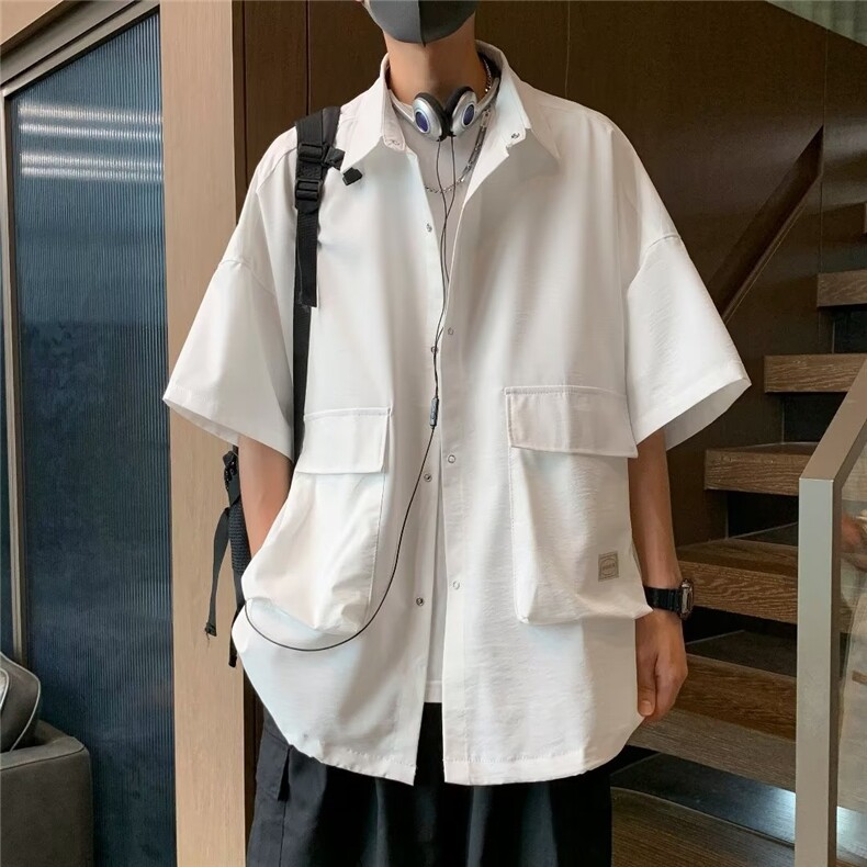 日常日系青春流行简约潮流标准衬衫男新款JC308P34,男装衬衫,星座1116-2