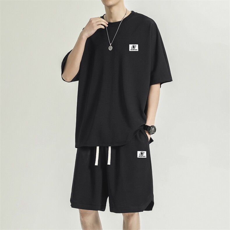 清爽冰丝百搭短袖短裤潮牌两件套TZ16-特批70,男装牛仔裤,星座718