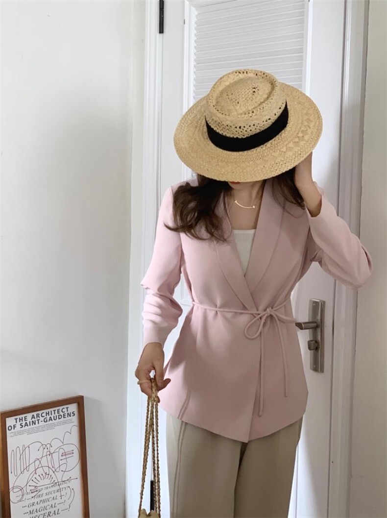 薄料系腰带西装外套，女装西装，佳其