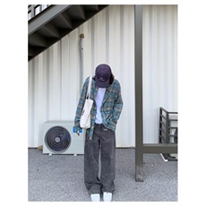 1506/QC050/P35美式高街潮牌复古格子新款宽松衬衣美式情侣外套，男装衬衫，星座1506