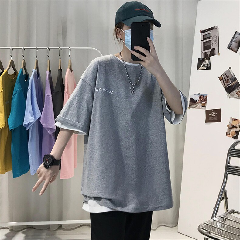 XZ115A-T06200克纯棉男女字母印花大码S-5XL10色T恤衫圆领半袖,男装T恤,星座115A-3