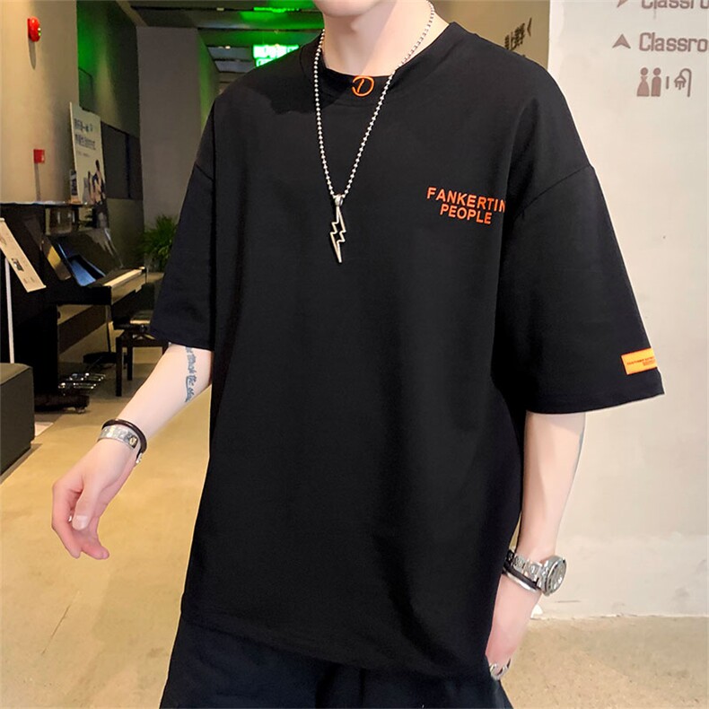 五分袖t恤男宽松中袖新款夏装ins潮流短袖体恤衫半袖3060-P35,男装T恤,电商A318