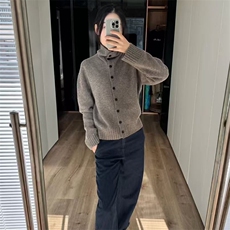 女士开衫2025年秋季常规长袖，女装针织衫/毛衣，泰沅羊绒