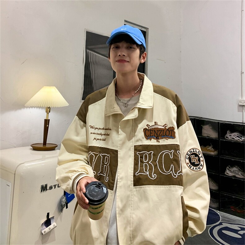 2024春季棒球服复古刺绣外套拼接潮牌飞行员夹克现货W5248-P55,男装夹克,星座512-3