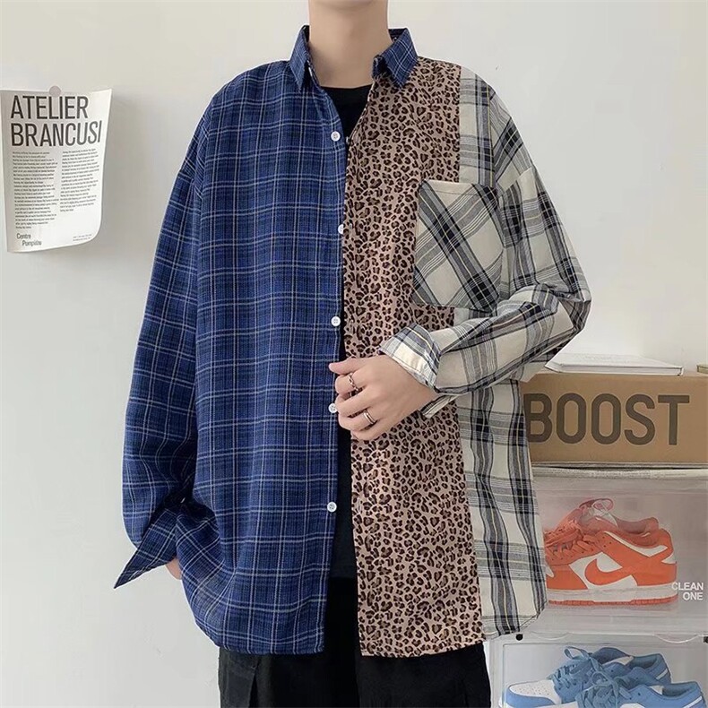 长袖衬衫男港风日系韩版潮流帅气衬衣SY002P36图片