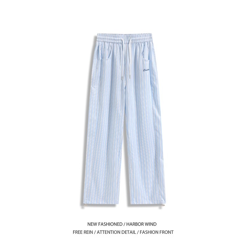 抖音品质潮流多巴胺撞色条纹宽松休闲裤B315-K25557-特p35控68,男装休闲裤,电商B315