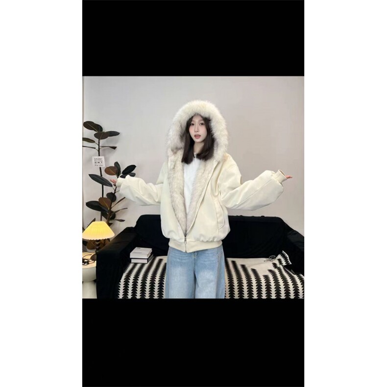 网图座山雕连帽PU皮男女同款保暖百搭棉衣P95,男装棉衣,星座307A