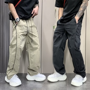 秋冬季休闲裤子男加绒加厚保暖洋气直筒裤宽松百搭潮牌休闲长裤男图片