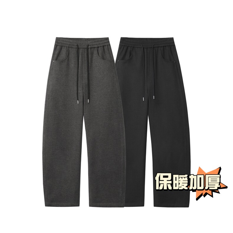 白底平铺冬季加厚保暖潮牌毛呢休闲弯刀裤5885-特批4998,男装棉衣,电商C305A