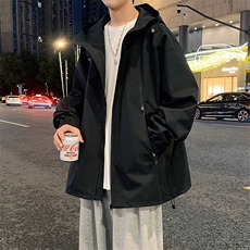 港风上衣渐变多拉链夹克宽松落肩拼色棒球服外套JK830P75，男装夹克，星座1204-3