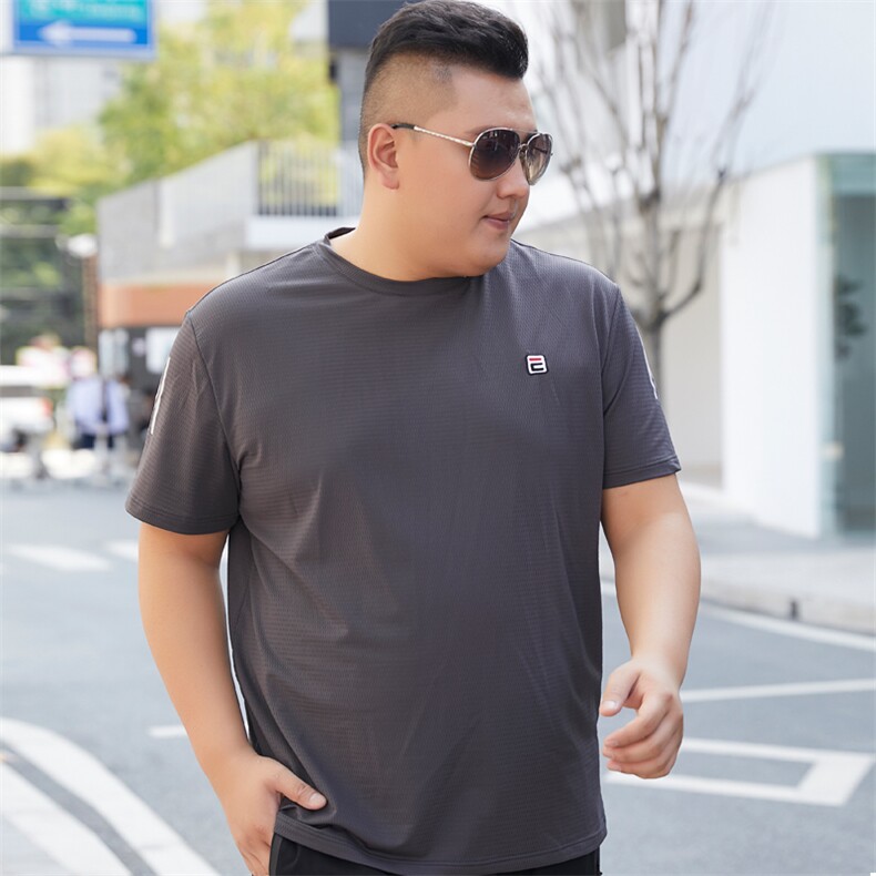 男大码运动圆领短袖T恤弹力网眼5032-1_T83(L-X4LP405XL-9XLP45,男装T恤,星座1516-1