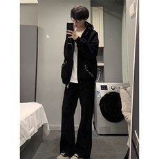 纯棉钉珠刺绣双拉链卫衣ZW0133-常规特批50加绒特批55，男装卫衣，星座313A(原308A-2)
