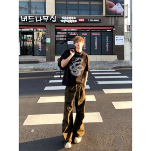 XZ809A/BBBT18/P20/控38 重磅印花美式复古圆领T恤图片
