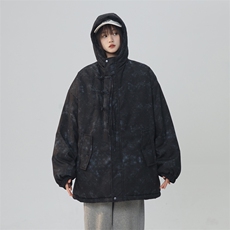 加绒加厚盘扣棉衣男女棉服新中式连帽面包服棉袄外套【G1616-P95，男装棉衣，星座207