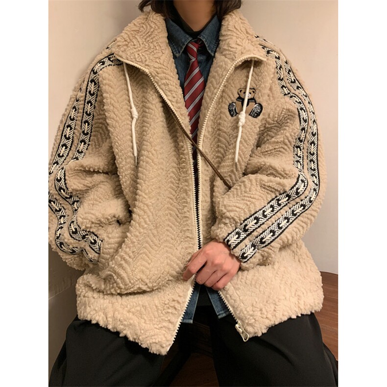 2025新款贴标羊羔绒加绒加厚保暖棉衣A316-1-1-Y74p118控158,男装棉衣,星座906（原电商a316-1）